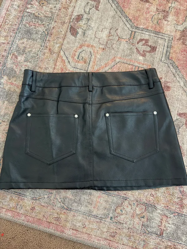Edikted Leather Skirt - Image 2
