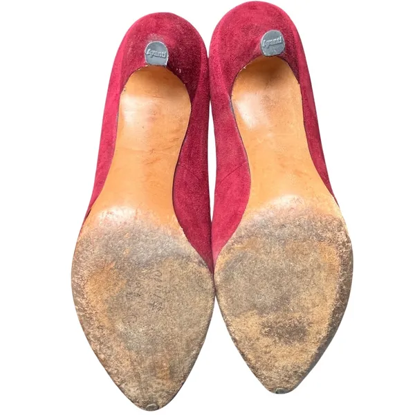 Martina Wine Red Pumps Women's 7S Slim‎ Narrow Classic Leather Heels Vintage - Image 6