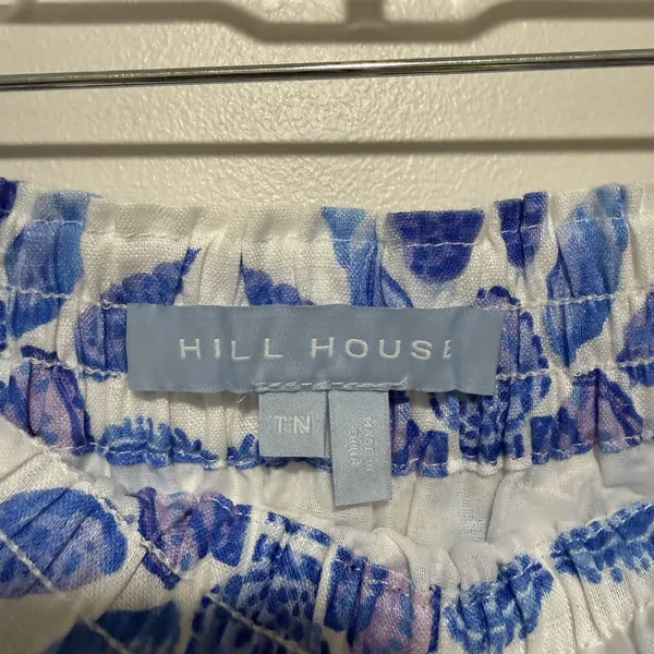 Hill House Linen Paz Tiered Ruffle‎ Skirt in Blue Shell Mosaic Size TN (XXXS) - Image 4