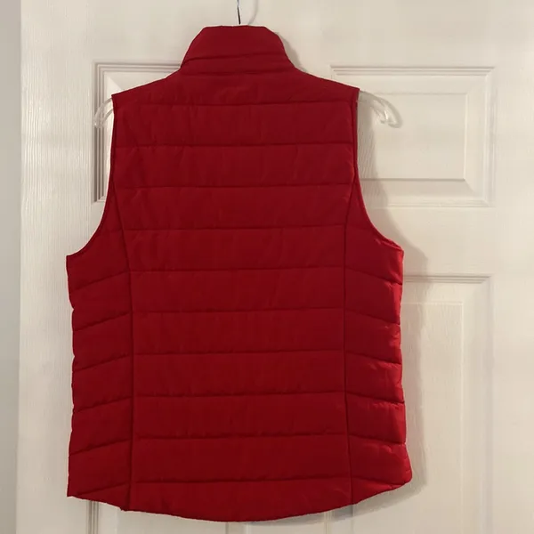 Michael Kors Vibrant Red Outerwear Vest size M excellent condition length 28” - Image 4