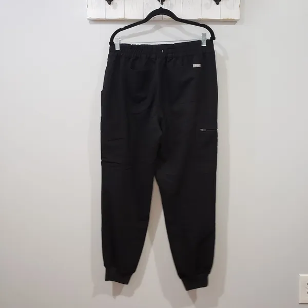 FIGS Slim Samora Jogger Scrub Pants Womens L Black Cargo Medical Nursing - Image 2