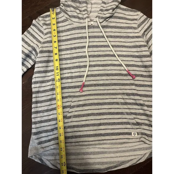 Billabong Baja Beach Hoodies Striped, Blue & White Medium, Kangaroo Pocket L - Image 7