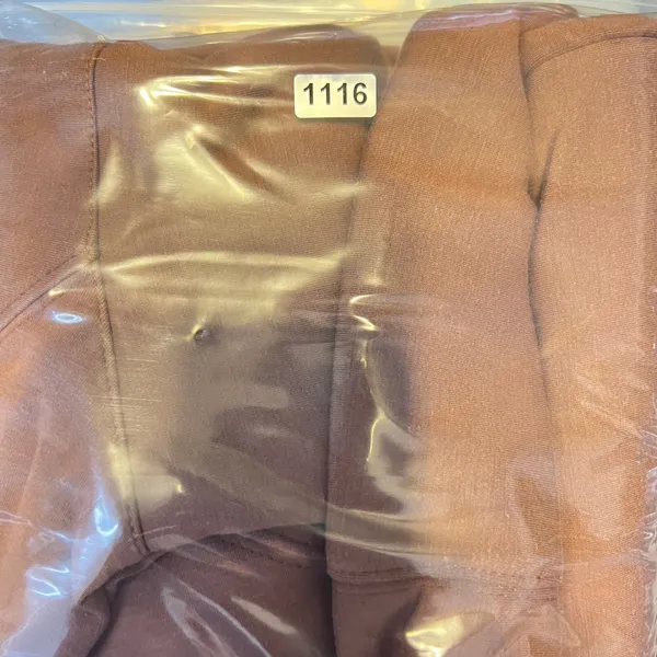 1116 | Minimalist Co-ord Lounge Set 2pc Quarter Zip Wide Leg Brown Womens‎ Small - Image 15