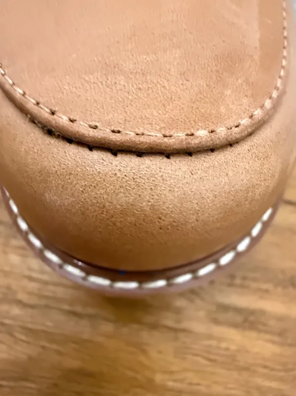 Naturalizer Darry Lug Sole Platform Loafers Tan Cognac Leather Size 7 - Image 10