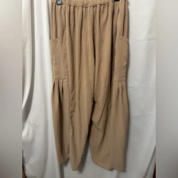 Merokeety tan wide leg cargo trouser M - Image 6