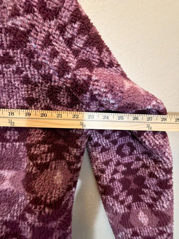 Columbia Full Zip Printed Fleece Jacket Purple Pink Aztec Pattern - Image 5