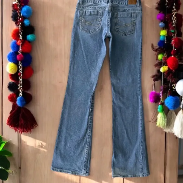 Aeropostale Y2K Low Rise Light Blue Slim Flare Jeans - Image 3