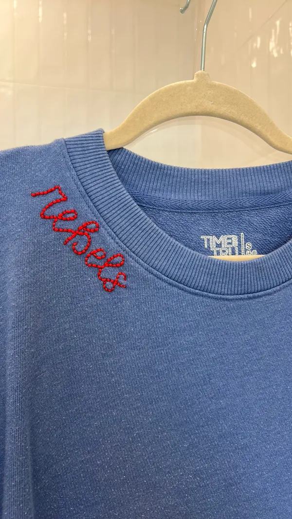 Ole Miss rebels sweatshirt hand embroidery - Image 2