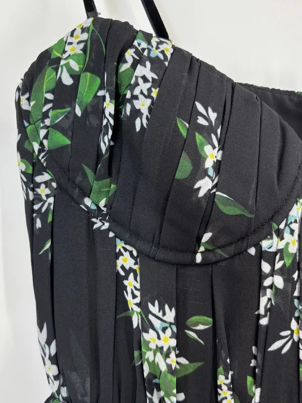 Sau Lee Georgina Gown Black Floral UK4/US0 - Image 7