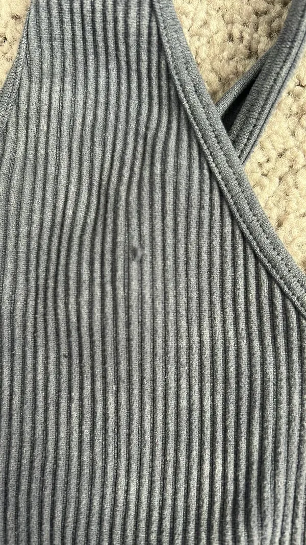 Boutiques is wash cropped ribbed tank Gray - Image 3