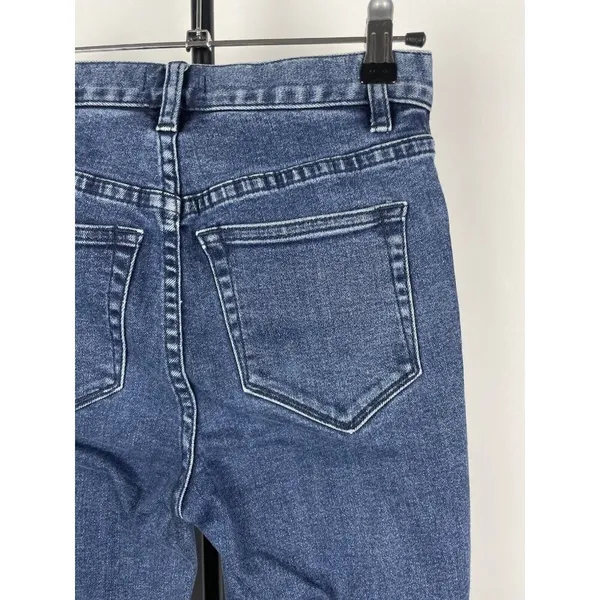 BDG Medium Blue Wash Exposed Button Fly Denim Crop Flare Jeans‎ Size 24 - Image 5