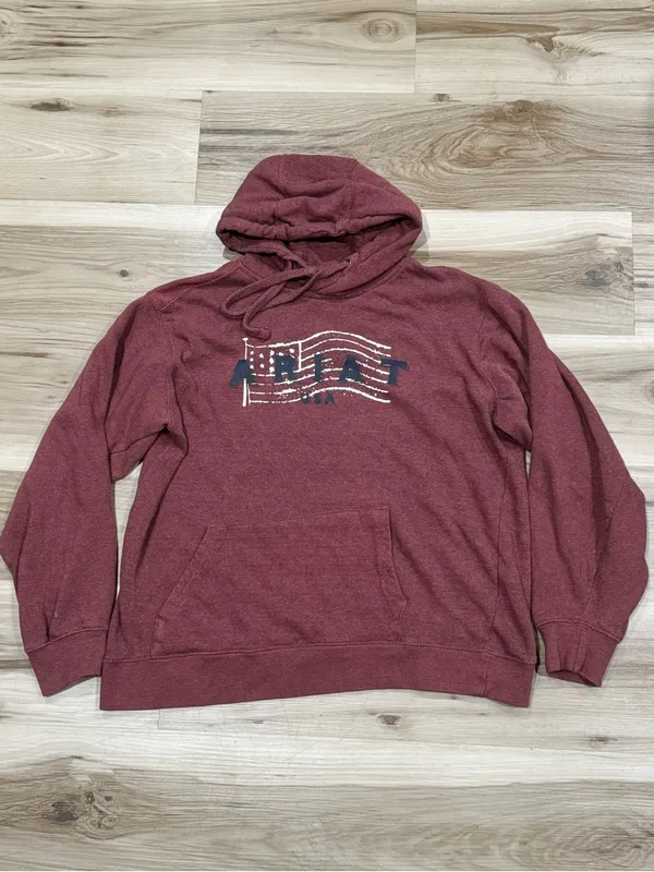 Ariat Real Red American Crewneck Sweatshirt Hoodie Women’s Medium - Image 4