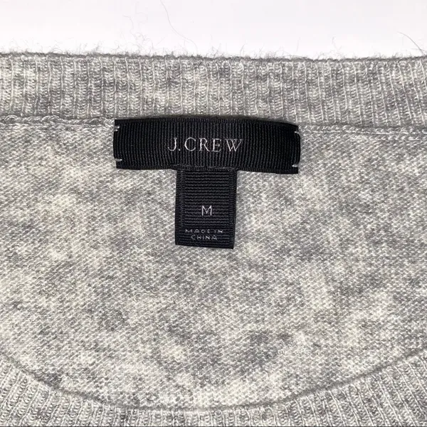 J. Crew Wool Rabbit Hair Blend Textured Striped Pullover Sweater MEDIUM - Image 4