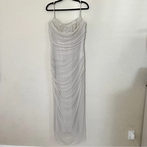 HOUSE OF CB L‎ D-DD 'Nalini' Sand Maxi Dress NWOT - Image 4