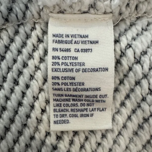 American Eagle Hoodie Women's XL Gray Textured Knit Cropped V Neck Casual - Image 7