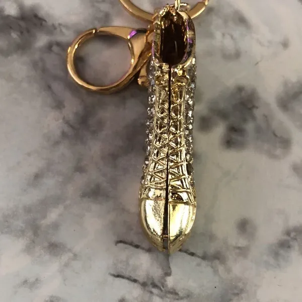 Converse diamond and gold accent bag charm LAST ONE . - Image 4