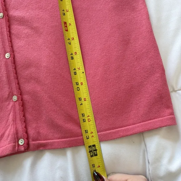 Carolyn Taylor Vintage‎ 90s Y2K Pink Cardigan Womens Size Small Dainty Romantic Whimsy Barbie - Image 5