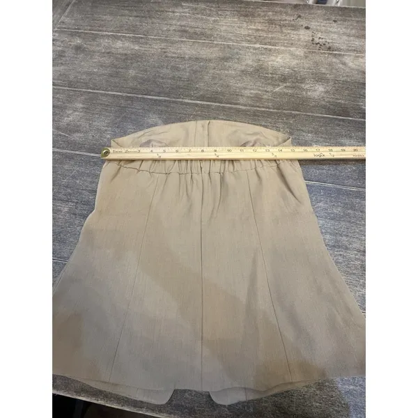 Kenneth Cole Women's Strapless Vest Bustier Size Medium Tan - Image 6