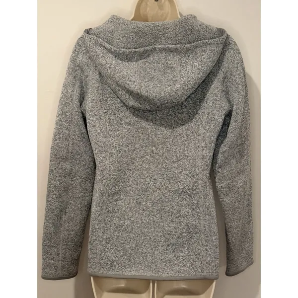 Patagonia Womens Better Sweater Full Zip Hooded Gray Jacket Embroidered Sz M EUC - Image 2