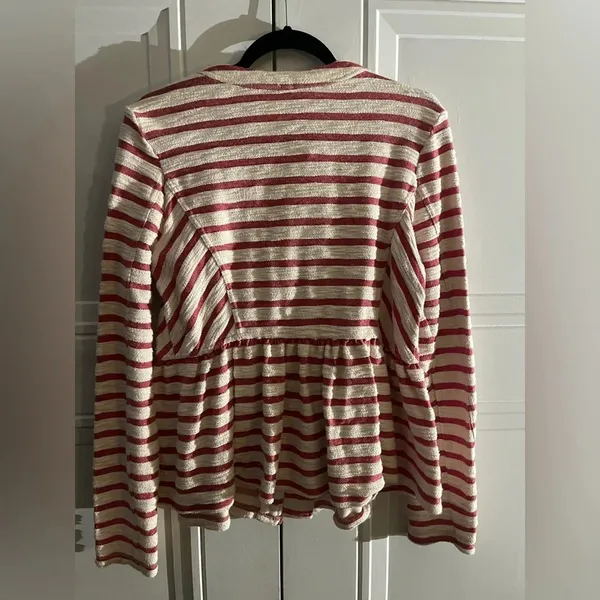 Free People Striped Peplum Jacket - Image 5