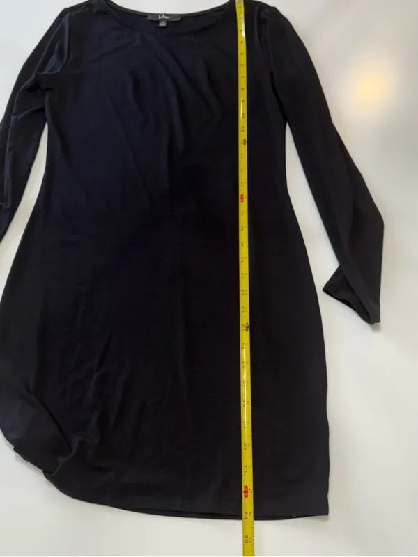 Lulu's Black Long Sleeve Crewneck Sheath Dress Size Medium - Image 10