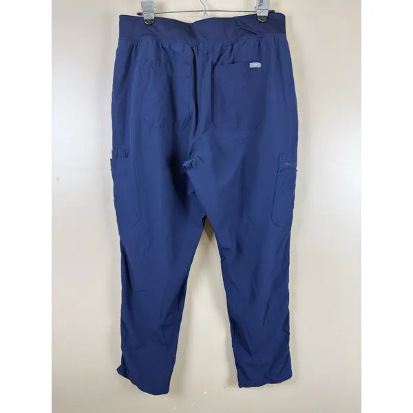 FIGS Yola FREEx Lined Scrub Pants Women’s XL High Waist Navy Blue Medical - Image 6
