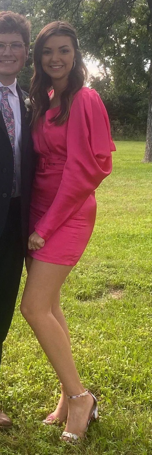 Hemline Pink Cocktail Dress - Image 3