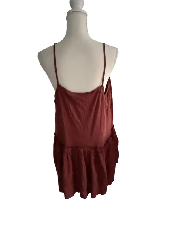 FREE PEOPLE Beach Brown Swing Dress Size Medium - Image 4