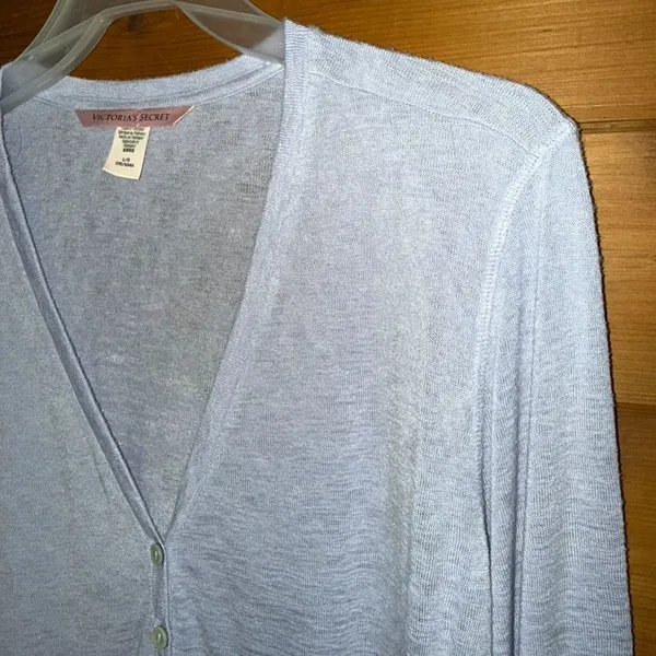 Victorias Secret Purple V neck Long Sleeve Top Large - Image 2