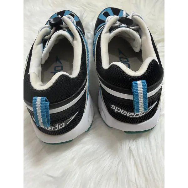 Speedo Womens Size 7 Hydro Comfort 4.0 Shoes WaterSneakers Blue/Teal Black White - Image 5
