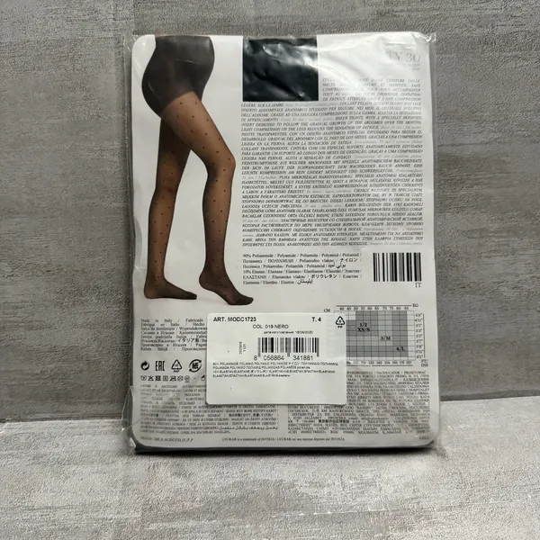 Calzedonia Maternity Tights Sheer 30 T.4‎ Large - Black - NEW Pantyhose - Image 2