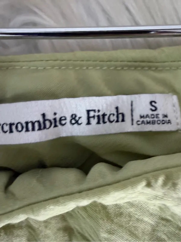 Abercrombie & Fitch Faux Wrap Maxi Skirt Size Small Light Green - Image 7