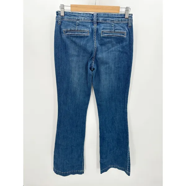 Banana Republic‎ Factory Wide Leg Denim Jeans Flare Blue Womens 27/4 BJ11 - Image 2