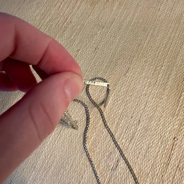 Kendra Scott Rayne Two Tone Gold and Silver Filigree Long Pendant Necklace - Image 5