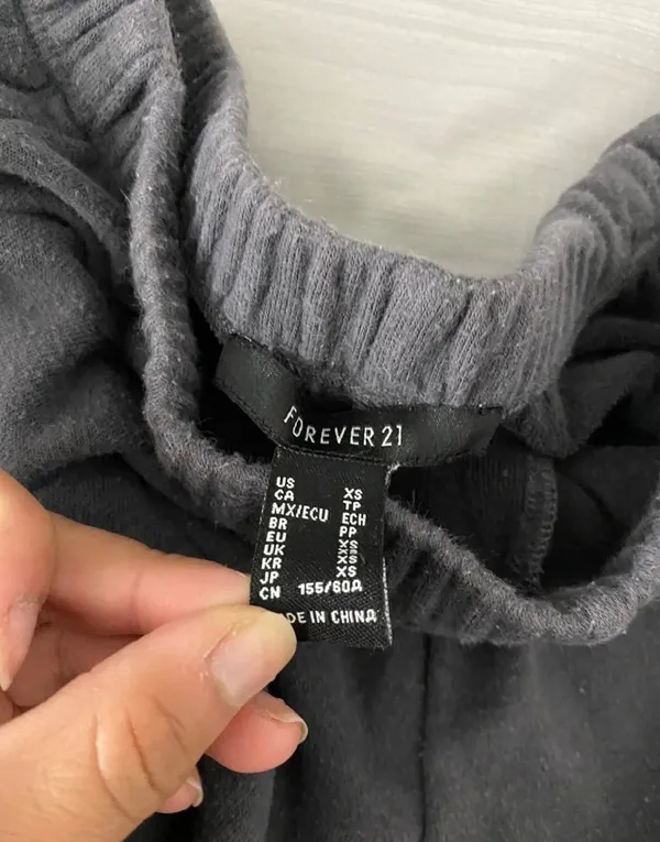 Forever 21 Charcoal Gray Mini Shorts - Image 3