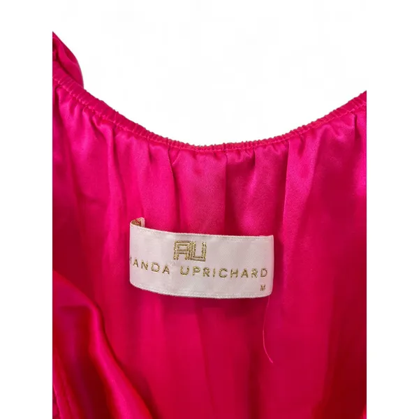 AMANDA UPRICHARD | M | Romper Shorts Outfit Off Shoulder Ruffle 100% Silk Women - Image 3