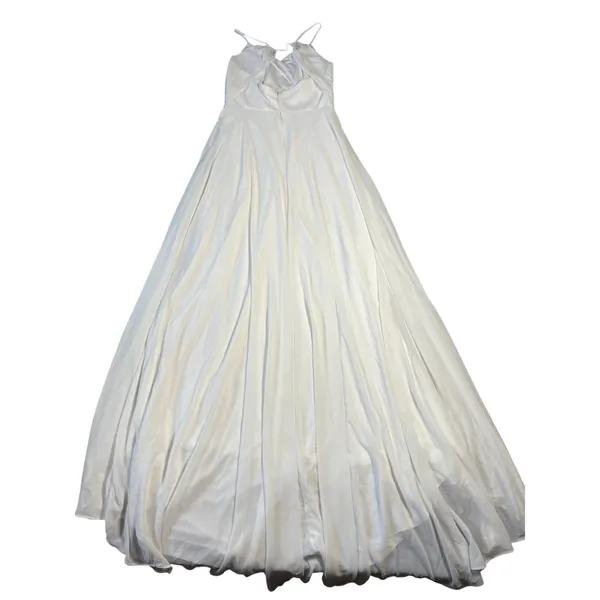 NEW Lulus Romantic Inspiration White Sleeveless Faux-Wrap Maxi Dress Size M - Image 5