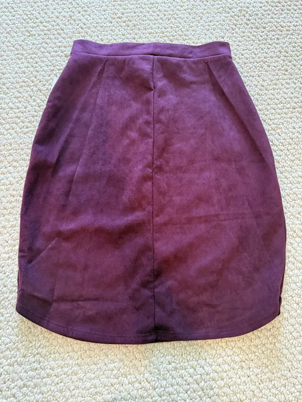 Charlotte Russe Women's Plum Suede Skirt - Image 2