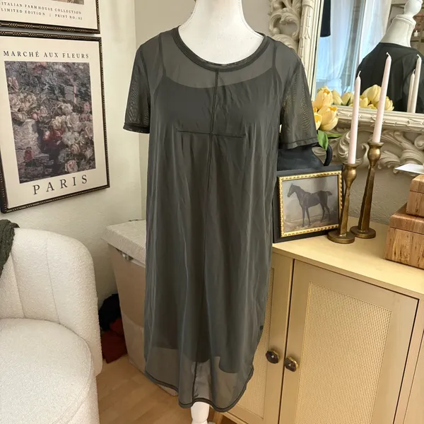 LULULEMON Ready To Reach Dress In Cami Green Size 6‎ - Image 2