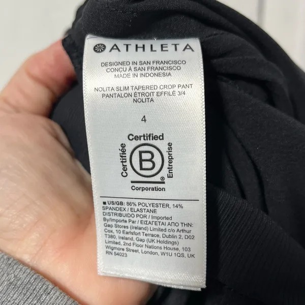 Athleta Nolita Slim Tapered Crop Black pant size 4 - Image 11