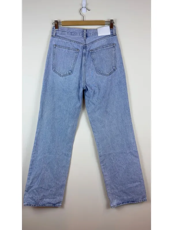 Denim Forum The Farrah Hi-Rise Wide Leg Jeans Light Wash Size 26 Aritzia - Image 10