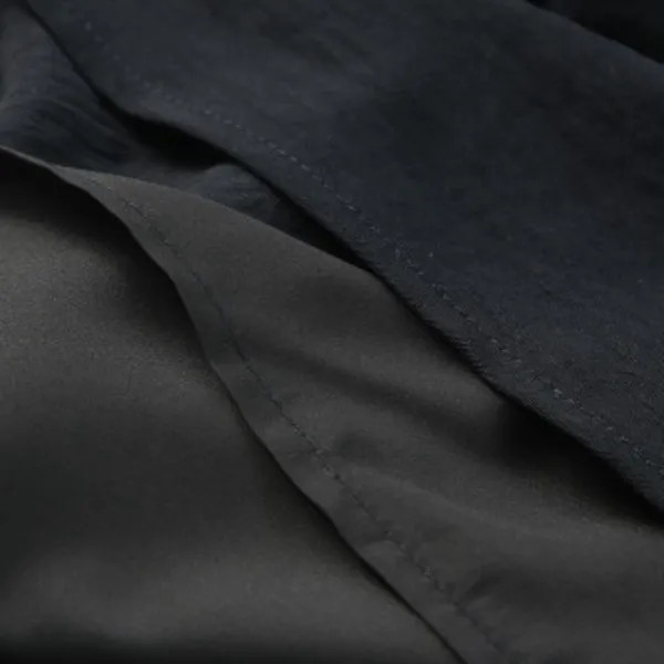 NEW Black Asymmetric One Shoulder Tied with Bow Sash Pleated Blouse L - Image 8