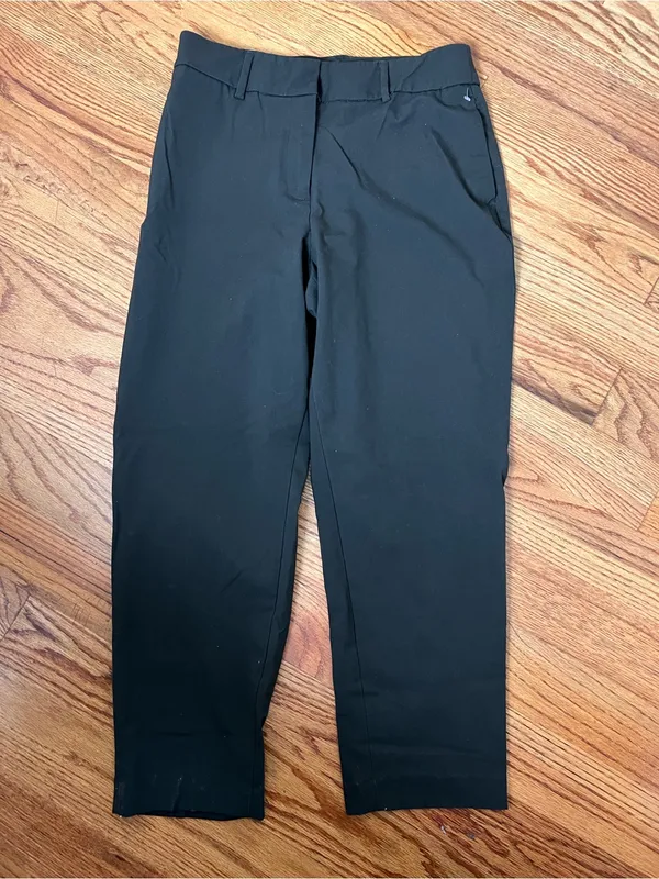H&M Olive Green Crop Dress Pants - Image 5