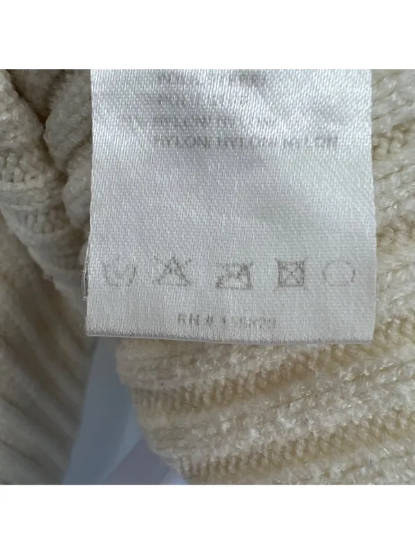 Allison Cecile Cream Ribbed Sweater Puff Sleeves Size XS Coquette Balletcore - Image 12