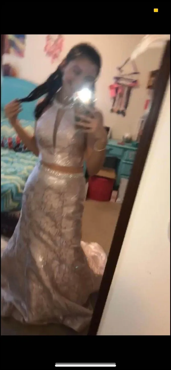 Windsor Pink/Silver  Two Piece Prom Dress - Image 3