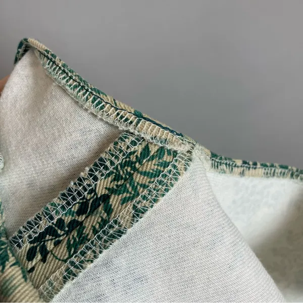 Handmade Shift Dress Leafy Pattern Print Sleeveless‎ Green Nature Midi Pockets - Image 10