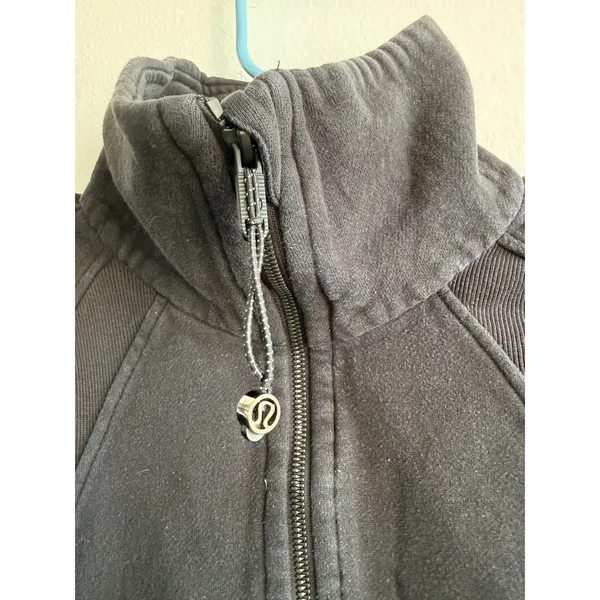 Lululemon Scuba Oversized Half Zip Hoodie Black XS/S Cropped Funnel NeckPullover - Image 5
