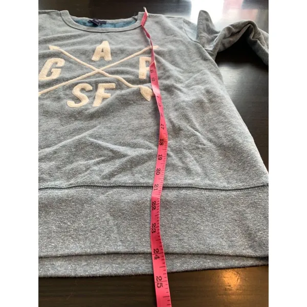 Gap San Francisco CA Sweatshirt‎ Women's Medium Blue Pullover Spellout Compass - Image 15