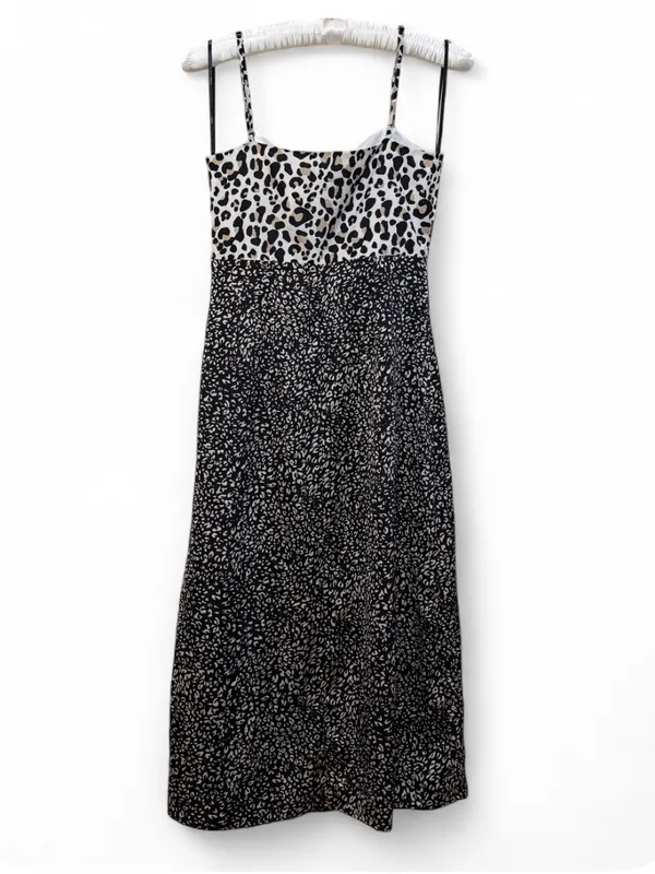Lulus Women’s Being Bold Leopard Print Satin Midi Slip Dress Size Small - Image 13