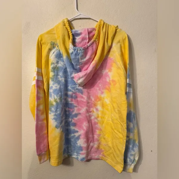 Lagaci Yellow & Pink Hoodie Size Large - Image 2